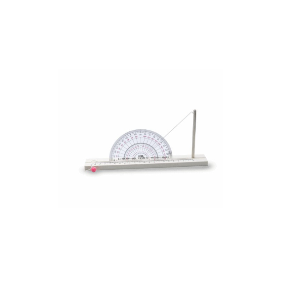 태양고도와 그림자 길이 측정기 /구멍뚫린 각도기 부착