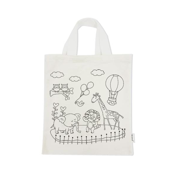 [아이스크림] 패브릭아트 컬러링 에코백(동물원)