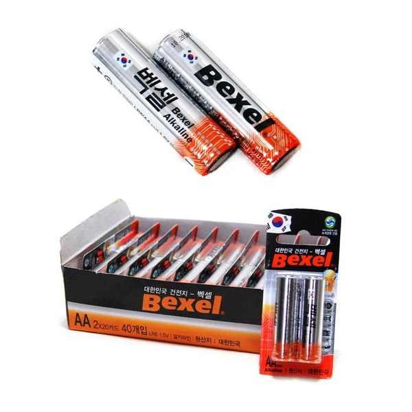 벡셀 건전지 /건전지 AA 2알 x 20카드 1박스