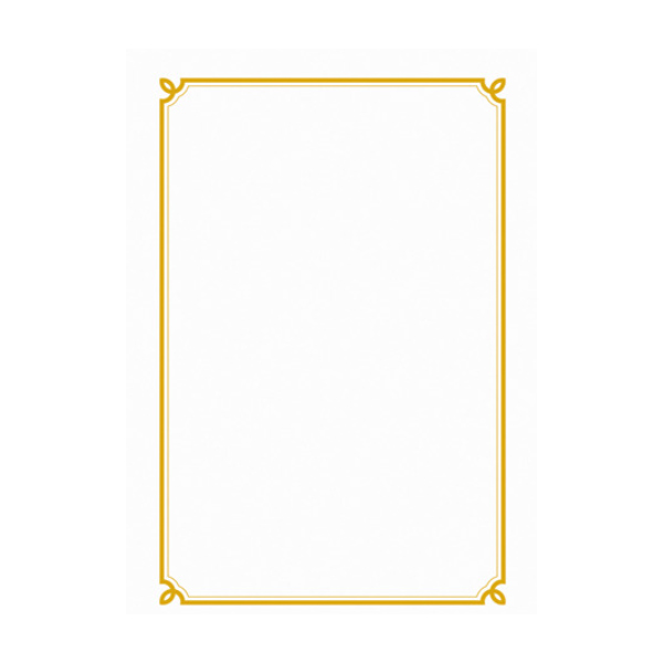 [우진]상장용지 금색테두리 160g A4 100매 우진-P1