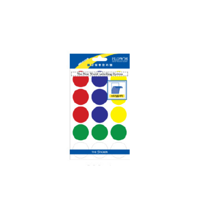 [플로엠]원형 스티커 300-1 / 25mm / 혼합 / 7매