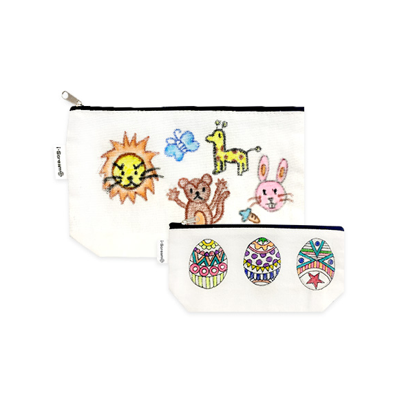 [아이스크림] 패브릭아트 미니 파우치-무지 (대,소 2종 택1)