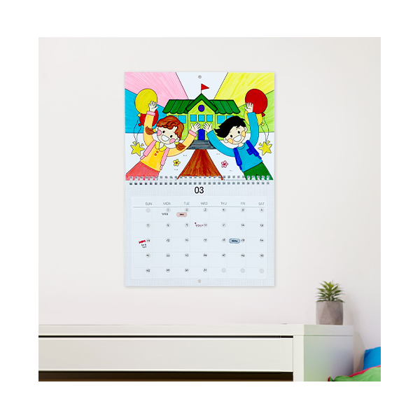 [아이스크림] 학교1년 (컬러링 만년 캘린더, 벽걸이형)