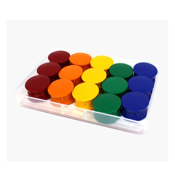 [마그피아]칼라 원형 자석홀더 / 중 / 27mm / 30개 / 1통입