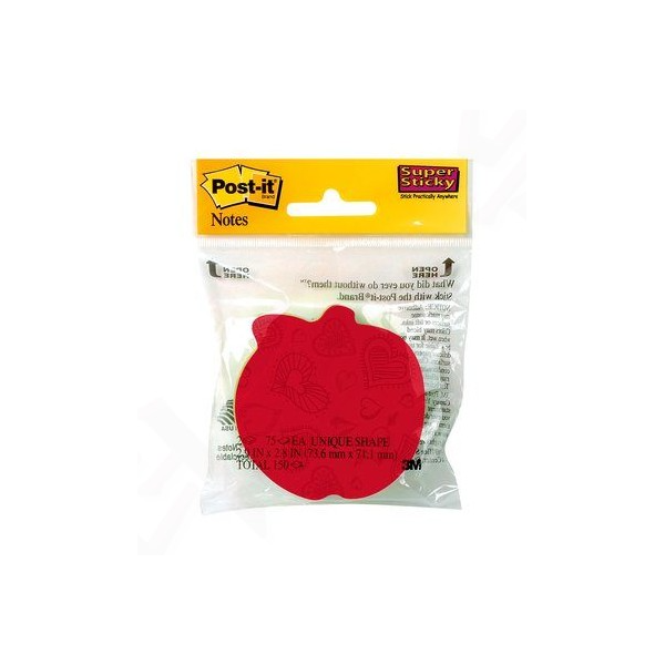 [3M]포스트잇 강한점착용 모양노트 / 사과7350