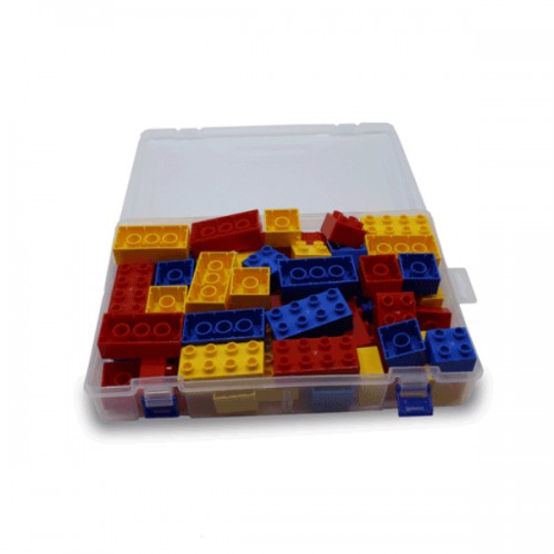 케이스입 블럭세트 15점 4조 [총 60점]( 빨강,파랑,노랑) 듀플로 호환