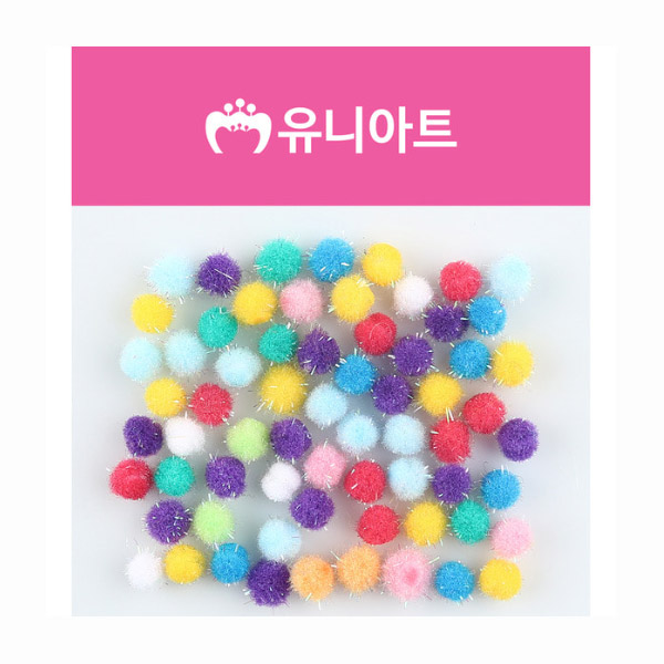 [유니아트] 1000반짝이 폼폼 / 혼합색상 / 방울 / 퐁퐁 / 뿅뿅