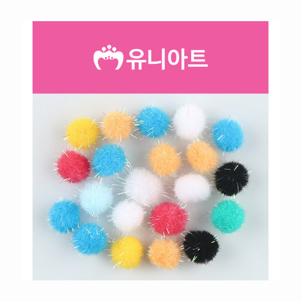 [유니아트] 1000반짝이 폼폼 / 혼합색상 / 방울 / 퐁퐁 / 뿅뿅