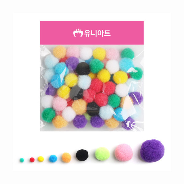 [유니아트] 1000폼폼 / 혼합색상 / 방울 / 퐁퐁 / 뿅뿅