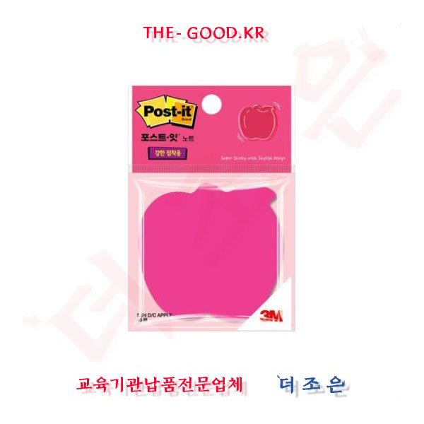 [3M]포스트잇 강한점착용 모양노트 / 사과