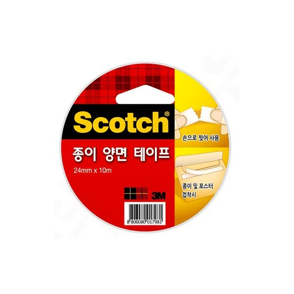 [3M]스카치 종이 양면 테이프 / 3인치 / 24mm x 10m