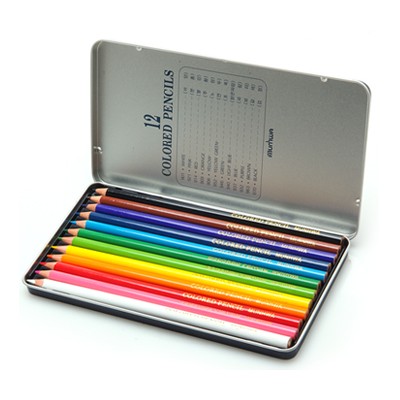 [문화]일반 색연필 틴 / 12색