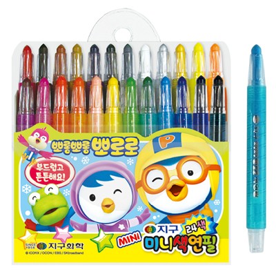 [지구]뽀로로 미니 색연필 / 샤프식 / 24색