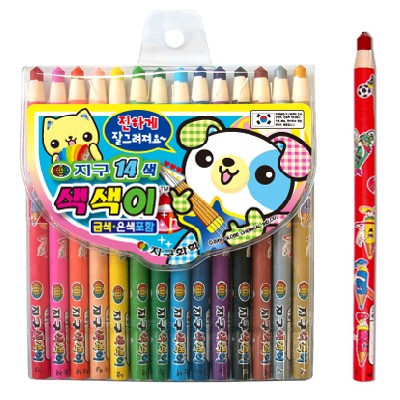 [지구]색색이 색연필 / 축지식 / 14색