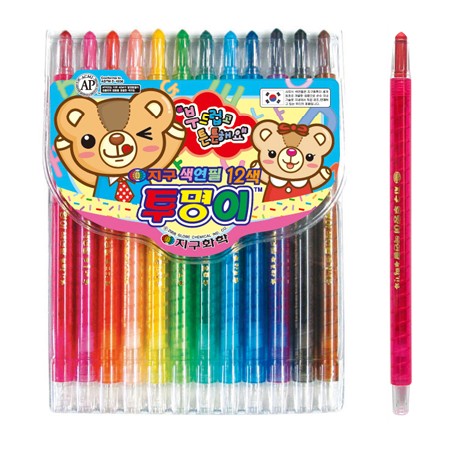 [지구]투명이 색연필 / 샤프식 / 12색