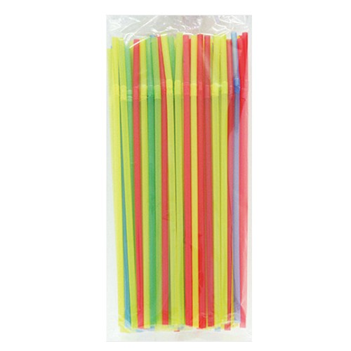 5mm 주름 빨대 / 칼라혼합 / 100개입