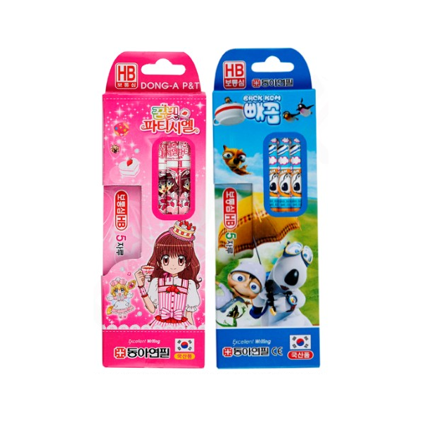 [동아]캐릭터 연필 / HB / 5자루입